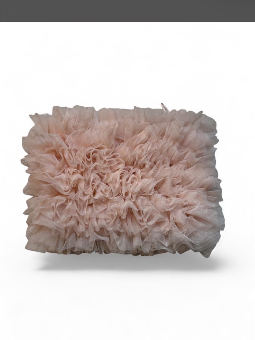 Zara Layered Ruffle Tube Top With Side Zipper Pale Pink